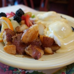 Enjoy Delicious ox Eggs Benedict at the Cottage Restaurant